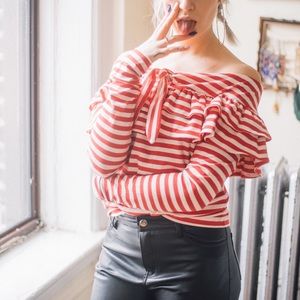 Off the Shoulder Ruffle Top